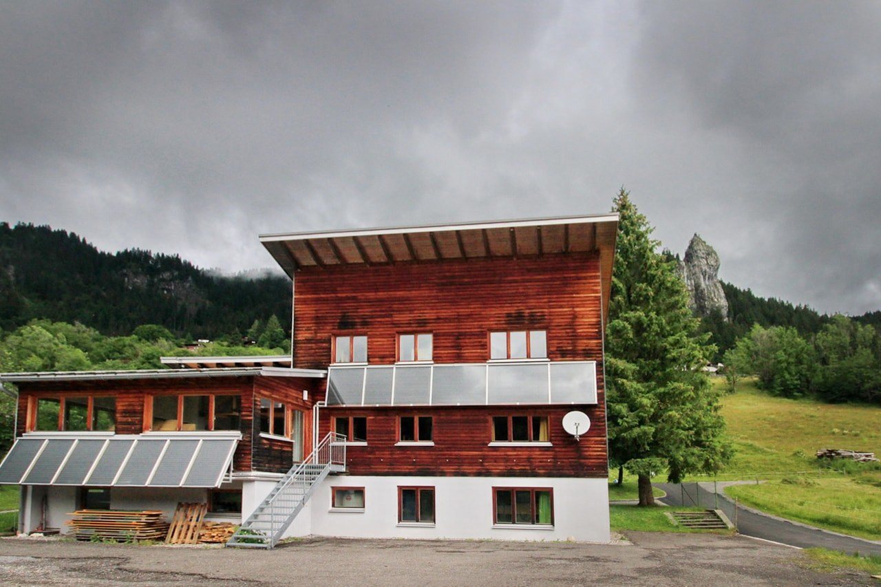 Sportheim von außen